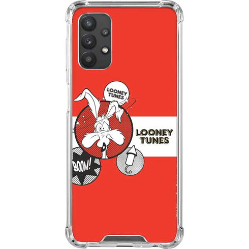 Looney Tunes Wile E Coyote Red Stripes Galaxy A32 5G Clear Case