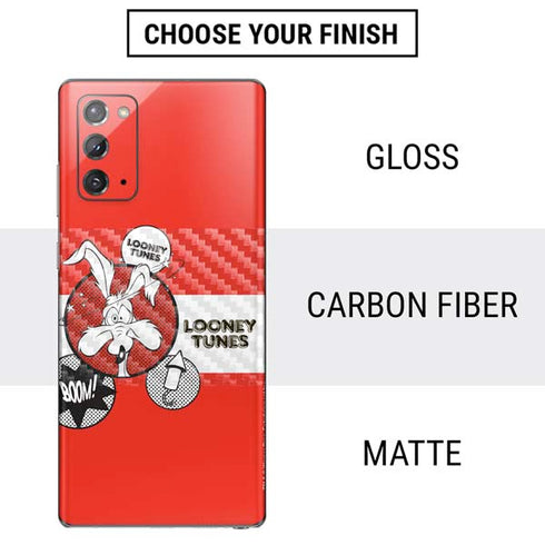 Looney Tunes Wile E Coyote Red Stripes Galaxy Note20 5G Skin