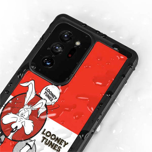 Looney Tunes Wile E Coyote Red Stripes Galaxy Note20 Ultra 5G Waterproof Case