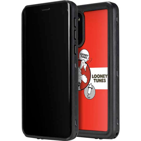 Looney Tunes Wile E Coyote Red Stripes Galaxy S20 Plus Waterproof Case