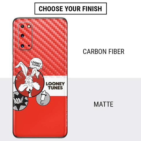 Looney Tunes Wile E Coyote Red Stripes Galaxy S20 Skin