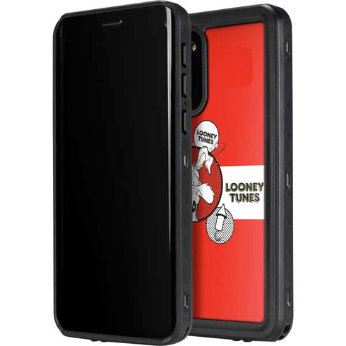Looney Tunes Wile E Coyote Red Stripes Galaxy S20 Waterproof Case