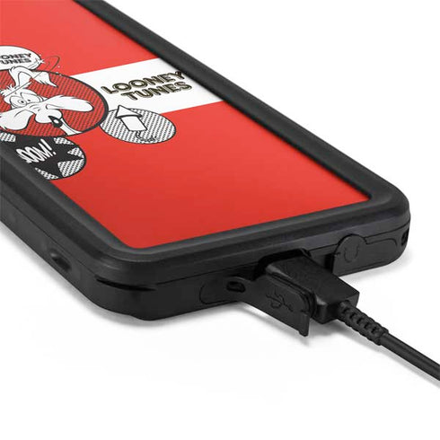 Looney Tunes Wile E Coyote Red Stripes Galaxy S20 Waterproof Case