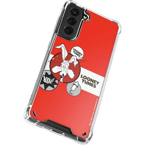 Looney Tunes Wile E Coyote Red Stripes Galaxy S21 5G Clear Case