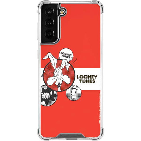 Looney Tunes Wile E Coyote Red Stripes Galaxy S21 FE Clear Case
