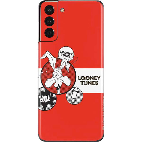 Looney Tunes Wile E Coyote Red Stripes Galaxy S21 Plus 5G Skin