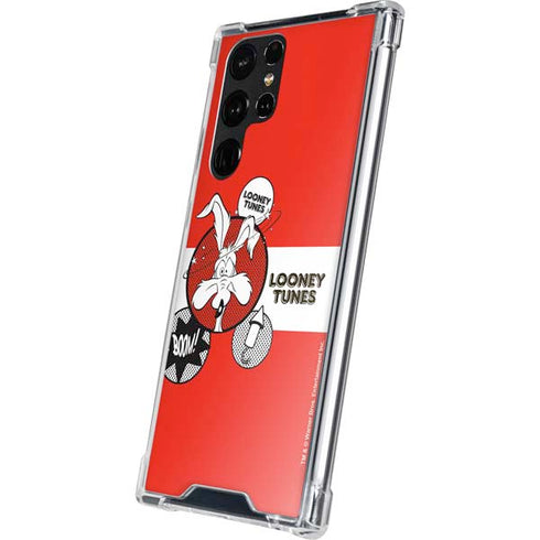 Looney Tunes Wile E Coyote Red Stripes Galaxy S22 Ultra Clear Case