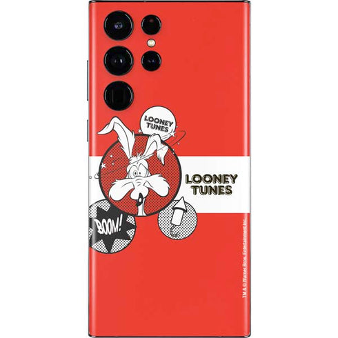 Looney Tunes Wile E Coyote Red Stripes Galaxy S22 Ultra Skin