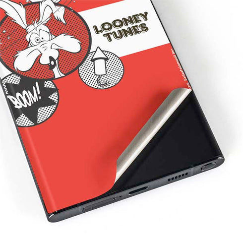Looney Tunes Wile E Coyote Red Stripes Galaxy S22 Ultra Skin