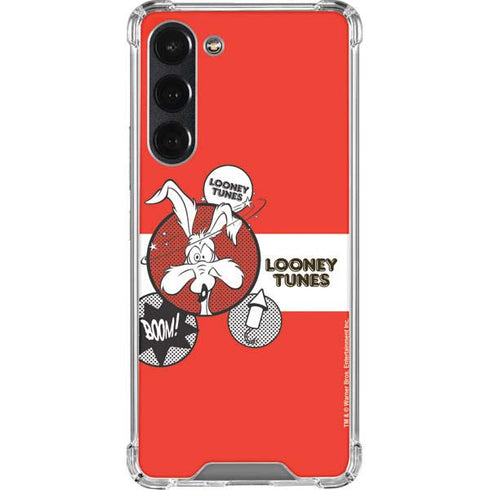 Looney Tunes Wile E Coyote Red Stripes Galaxy S23 Plus Clear Case