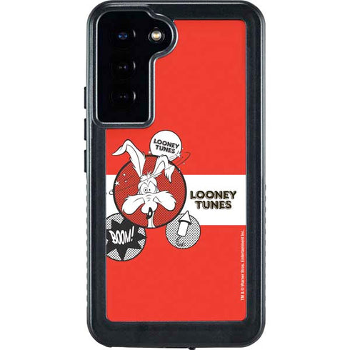 Looney Tunes Wile E Coyote Red Stripes Galaxy S23 Plus Waterproof Case