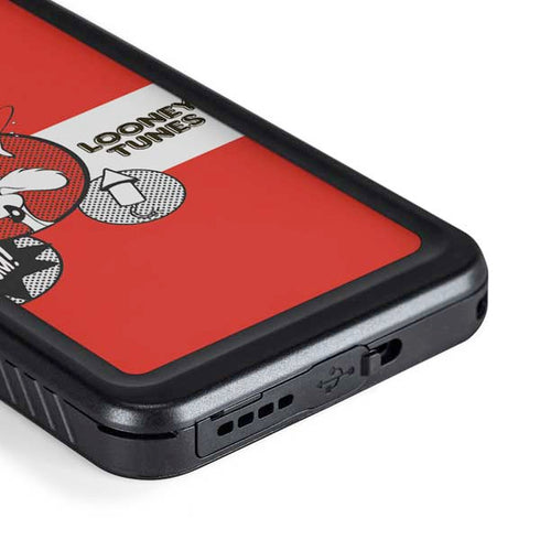 Looney Tunes Wile E Coyote Red Stripes Galaxy S23 Plus Waterproof Case