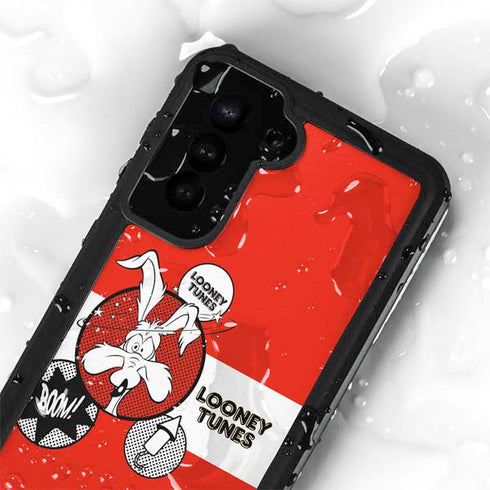 Looney Tunes Wile E Coyote Red Stripes Galaxy S23 Waterproof Case