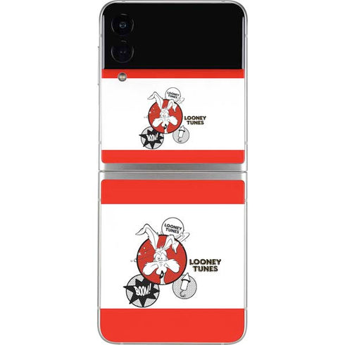 Looney Tunes Wile E Coyote Red Stripes Galaxy Z Flip3 5G Skin