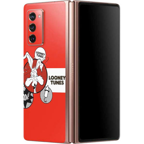 Looney Tunes Wile E Coyote Red Stripes Galaxy Z Fold2 5G Skin