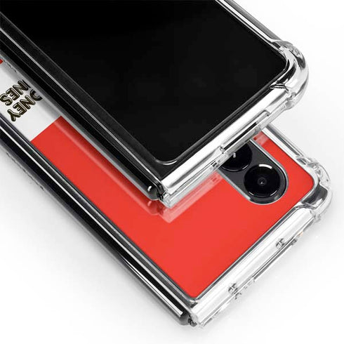 Looney Tunes Wile E Coyote Red Stripes Galaxy Z Fold4 5G Clear Case