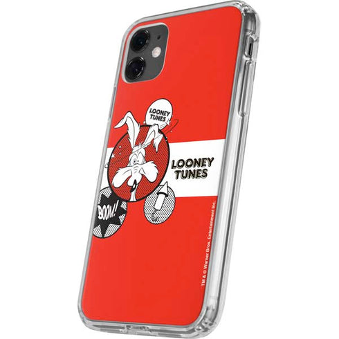 Looney Tunes Wile E Coyote Red Stripes iPhone 11 Clear Case