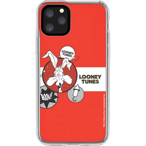 Looney Tunes Wile E Coyote Red Stripes iPhone 11 Pro Clear Case