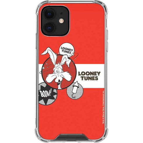 Looney Tunes Wile E Coyote Red Stripes iPhone 12 Clear Case