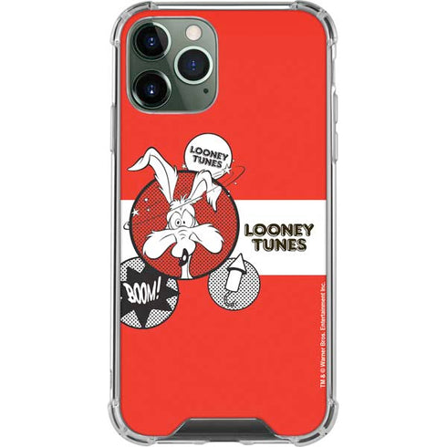 Looney Tunes Wile E Coyote Red Stripes iPhone 12 Pro Clear Case