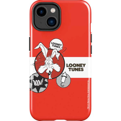Looney Tunes Wile E Coyote Red Stripes iPhone 15 Plus Impact Case