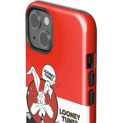 Looney Tunes Wile E Coyote Red Stripes iPhone 15 Plus Impact Case