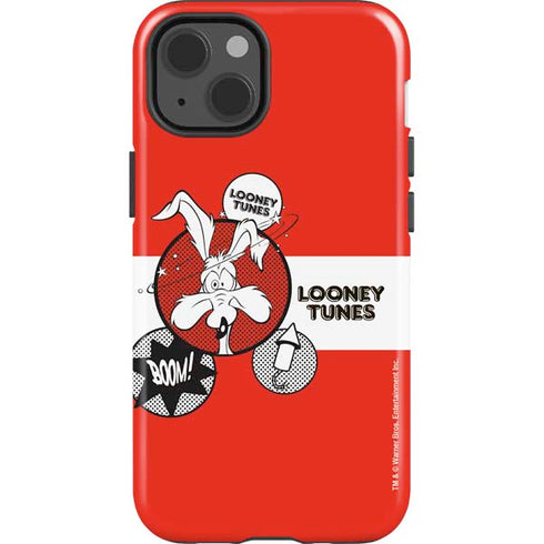 Looney Tunes Wile E Coyote Red Stripes iPhone 15 Impact Case