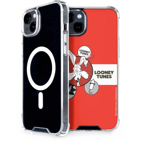 Looney Tunes Wile E Coyote Red Stripes iPhone 15 Plus MagSafe Case