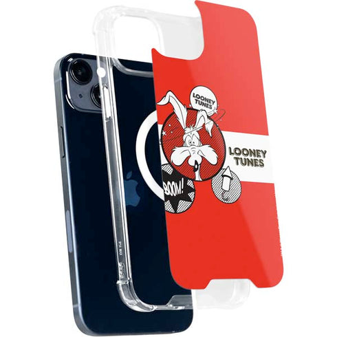 Looney Tunes Wile E Coyote Red Stripes iPhone 15 Plus MagSafe Case
