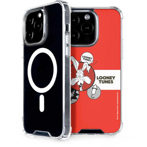 Looney Tunes Wile E Coyote Red Stripes iPhone 14 Pro MagSafe Case