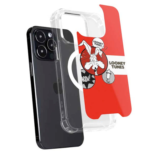 Looney Tunes Wile E Coyote Red Stripes iPhone 14 Pro MagSafe Case