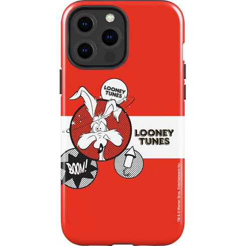 Looney Tunes Wile E Coyote Red Stripes iPhone 15 Pro Max Impact Case