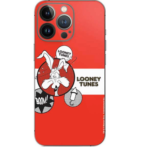 Looney Tunes Wile E Coyote Red Stripes iPhone 14 Pro Skin