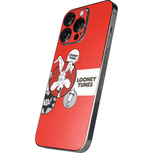 Looney Tunes Wile E Coyote Red Stripes iPhone 15 Pro Skin