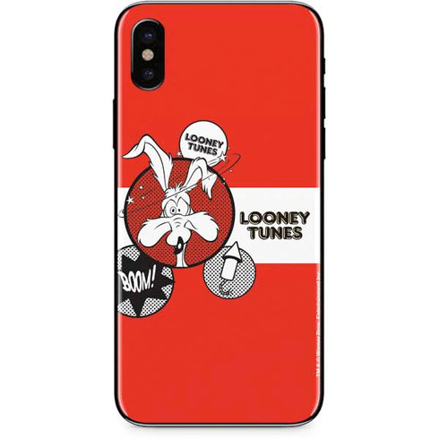 Looney Tunes Wile E Coyote Red Stripes iPhone 8 Skin
