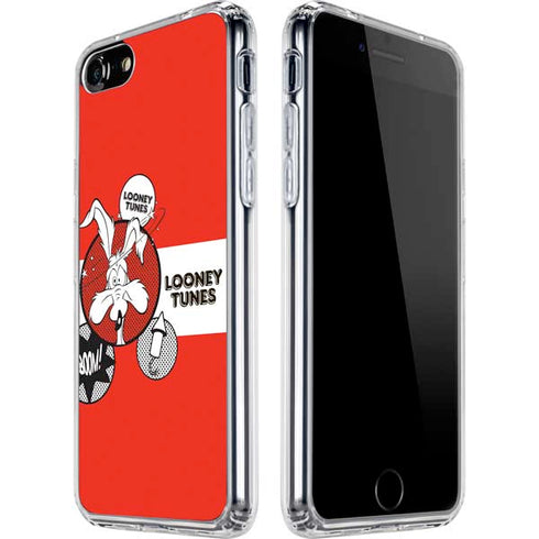 Looney Tunes Wile E Coyote Red Stripes iPhone SE (2nd & 3rd Gen) Clear Case