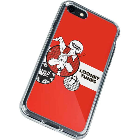 Looney Tunes Wile E Coyote Red Stripes iPhone SE (2nd & 3rd Gen) Clear Case