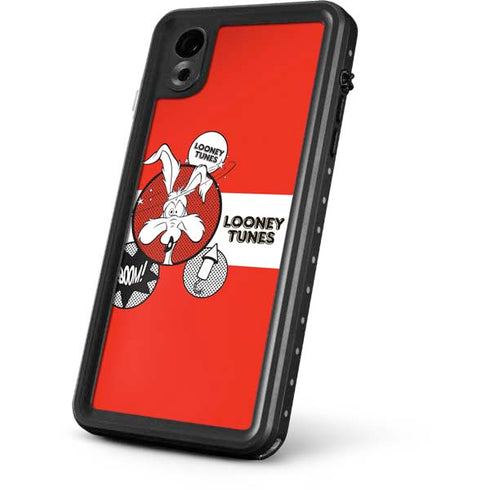 Looney Tunes Wile E Coyote Red Stripes iPhone XR Waterproof Case
