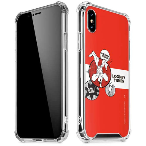 Looney Tunes Wile E Coyote Red Stripes iPhone XS Max Clear Case