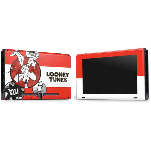 Looney Tunes Wile E Coyote Red Stripes Nintendo Switch Bundle Skin