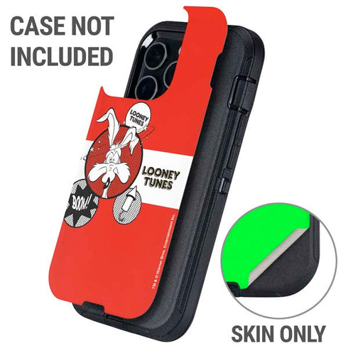 Looney Tunes Wile E Coyote Red Stripes Otterbox Defender iPhone Skin