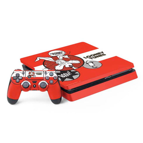 Looney Tunes Wile E Coyote Red Stripes PS4 Slim Bundle Skin