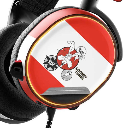 Looney Tunes Wile E Coyote Red Stripes SteelSeries Arctis 3 Skin