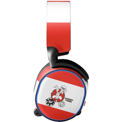 Looney Tunes Wile E Coyote Red Stripes SteelSeries Arctis 5 Skin