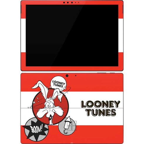 Looney Tunes Wile E Coyote Red Stripes Surface Pro 7 Skin