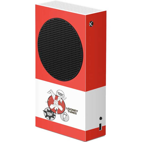 Looney Tunes Wile E Coyote Red Stripes Xbox Series S Console Skin