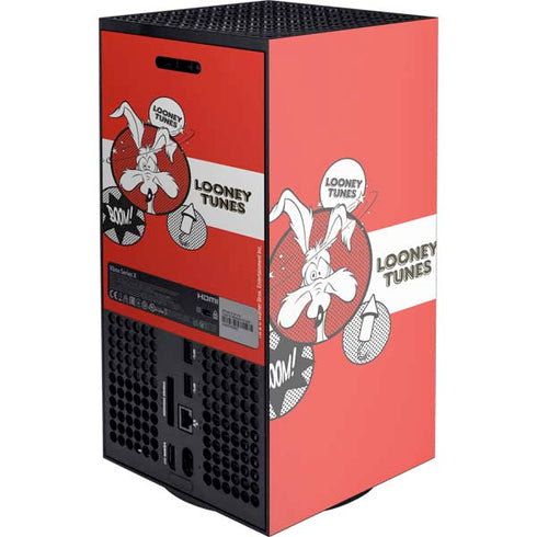 Looney Tunes Wile E Coyote Red Stripes Xbox Series X Console Skin