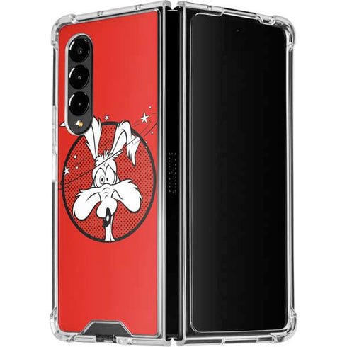 Looney Tunes Wile E Coyote Stars Galaxy Z Fold4 5G Clear Case