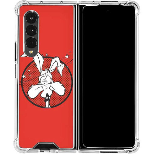 Looney Tunes Wile E Coyote Stars Galaxy Z Fold4 5G Clear Case