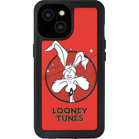 Looney Tunes Wile E Coyote Stars iPhone 15 Waterproof Case